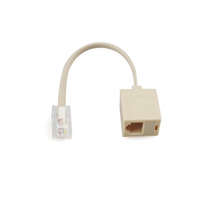 MODULAR ADAPTER RJ45 MALE- RJ11 FEMALE 6P4C BEIGE