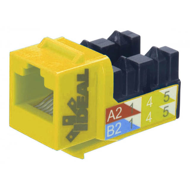 KEYSTONE JACK CAT5E YEL 110 
