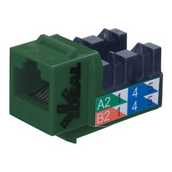 KEYSTONE JACK CAT5E GRN 110 