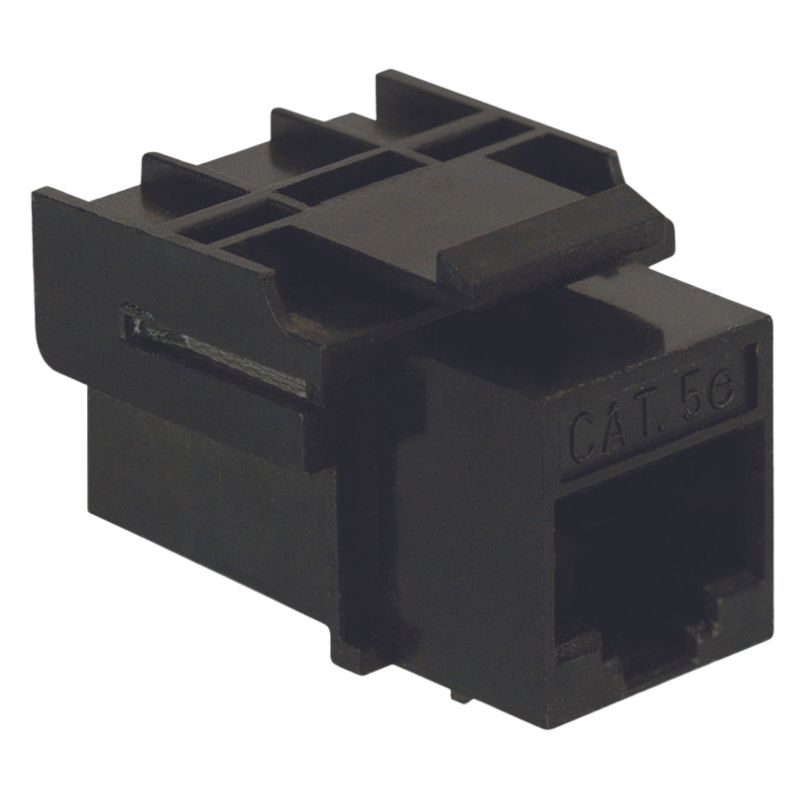 KEYSTONE COUPLER CAT5E BLK JK-JK 