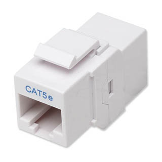 KEYSTONE COUPLER CAT5E WHT JK-JK 