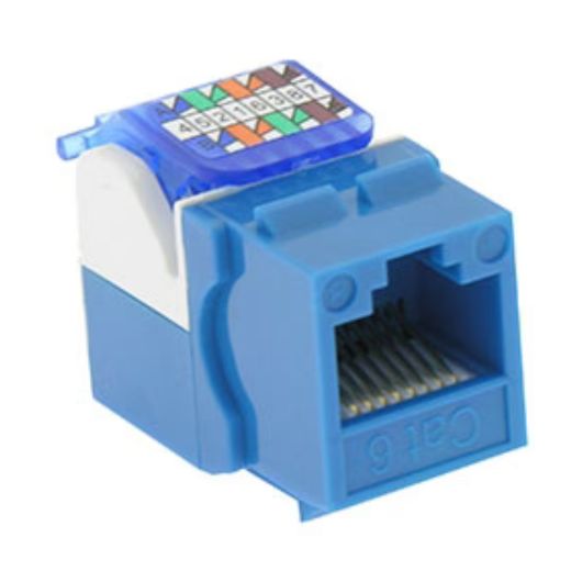 KEYSTONE JACK CAT5E BLU TOOLLESS 