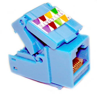 KEYSTONE JACK CAT6 BLU TOOLLESS SLIM BODY