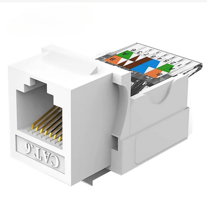KEYSTONE JACK CAT6 WHT TOOLLESS 