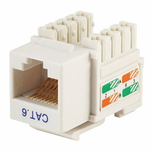 KEYSTONE JACK CAT6 WHT 110 