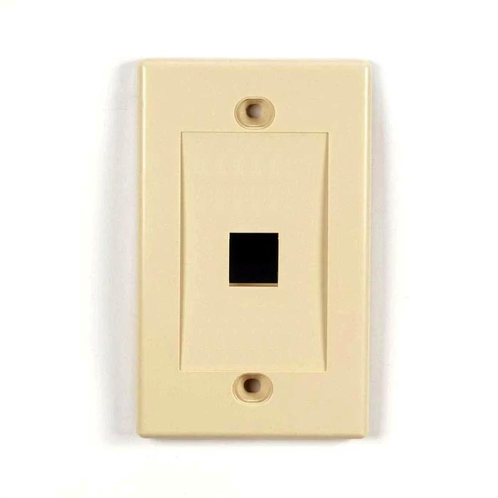 WALL PLATE 1PORT IVORY 