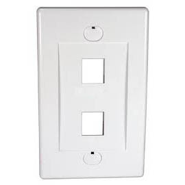 WALL PLATE 2PORT WHITE DESIGN 