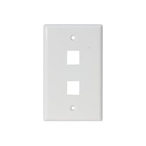 WALL PLATE 2PORT WHITE 