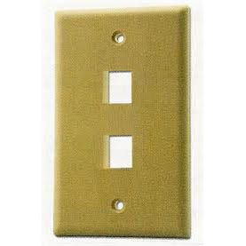 WALL PLATE 2PORT IVORY 