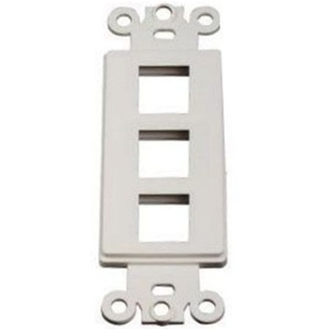 WALL PLATE DECORA INSERT 3PORT WHITE