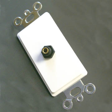 WALL PLATE DECORA INSERT 3.5MM STEREO JACK