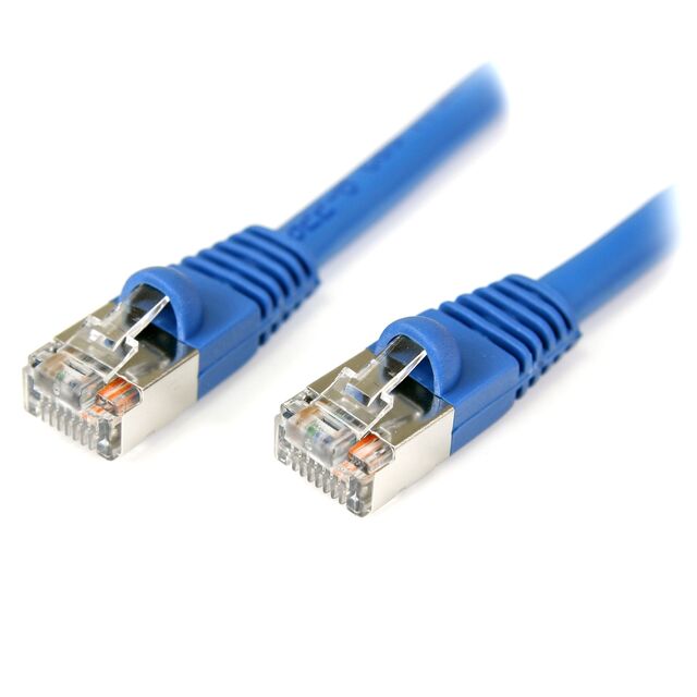 PATCH CORD CAT5E BLU 10FT SHIELD SNAGLESS BOOT