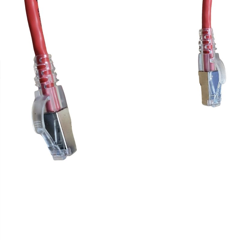 PATCH CORD CAT7 RED 10FT SHIELD SNAGLESS BOOT