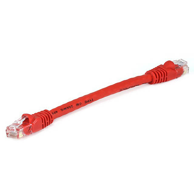 PATCH CORD CAT5E RED 6IN 