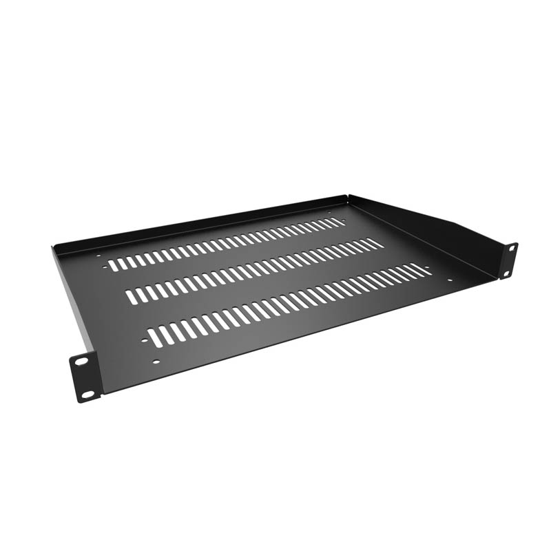 RACKMOUNT SHELF 1U 1.75(H)X15IN DEPTH VENTED BACK LIP FOLDED UP