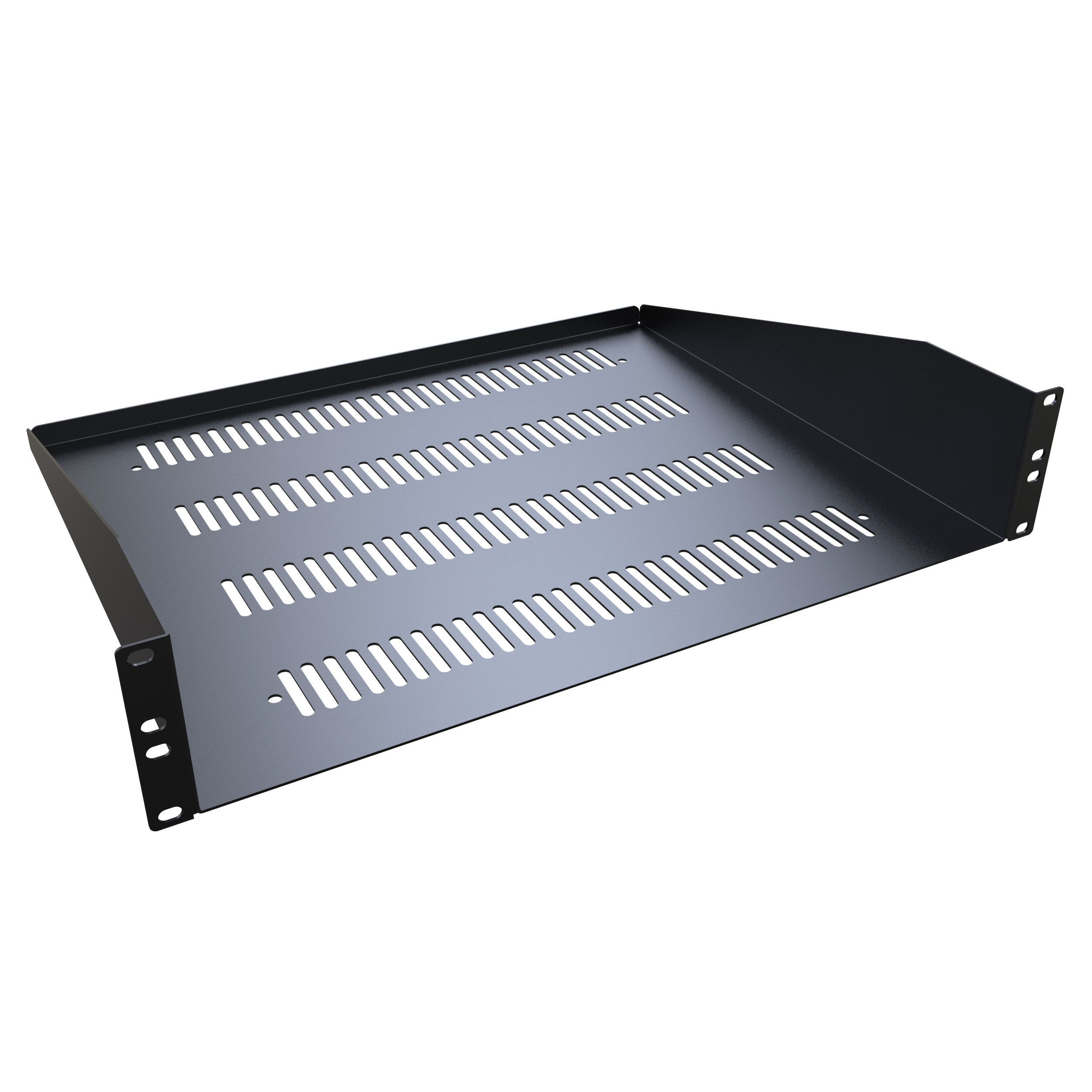 RACKMOUNT SHELF 2U 3.5(H)X14.5IN DEPTH VENTED