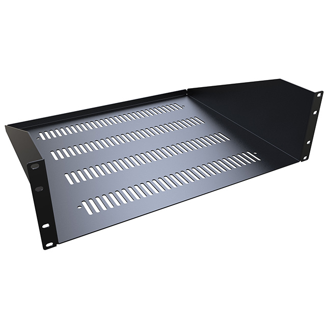 RACKMOUNT SHELF 3U 5.25(H)X20IN DEPTH VENTED BACK LIP FOLDED UP