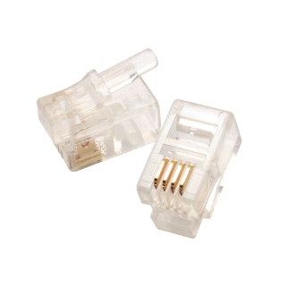 MODULAR PLUG 4P4C HANDSET FLAT 