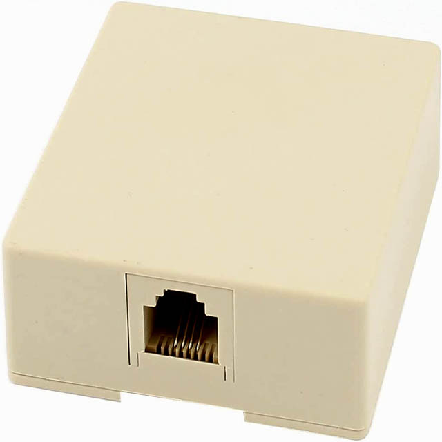 BASEBOARD MOD JACK 6P4C BEIGE 