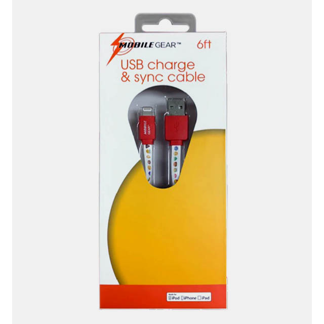 USB CABLE A MALE TO LIGHTNING 8P 6FT CHARGE & SYNC CABLE