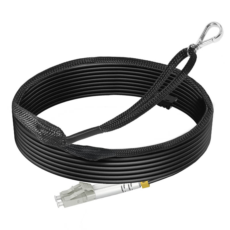 FIBER OPTIC PATCH CORD LC-LC 180 meters indoor/outdoor blk ofnr