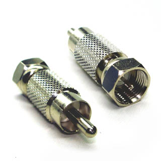 F ADAPTER PLUG-RCA PLUG 