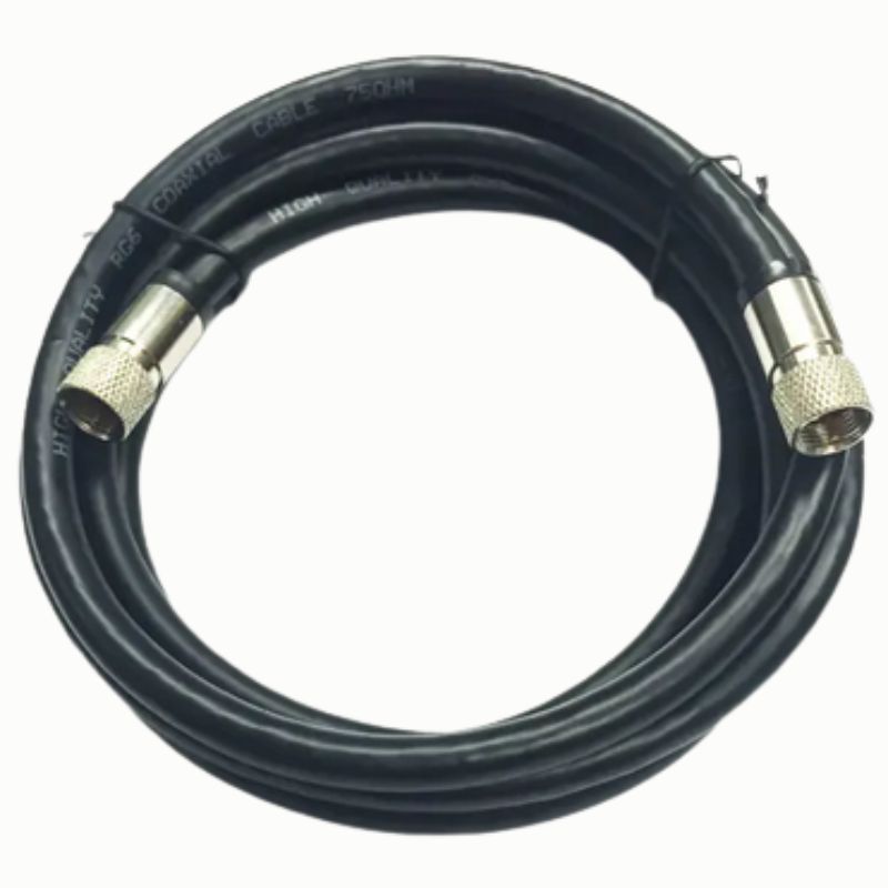 VIDEO CABLE RG6U F M/M 6FT BLK 