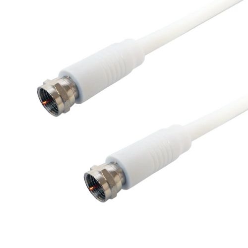 VIDEO CABLE RG6U F M/M 12FT WHT 