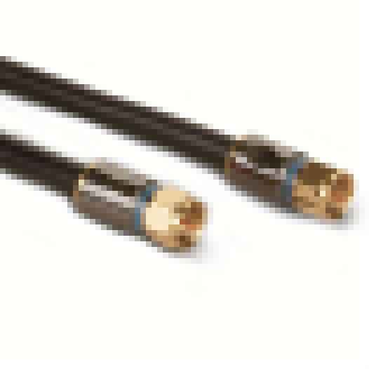 VIDEO CABLE RG6 F M/M 6FT QUAD SHIELD BLACK