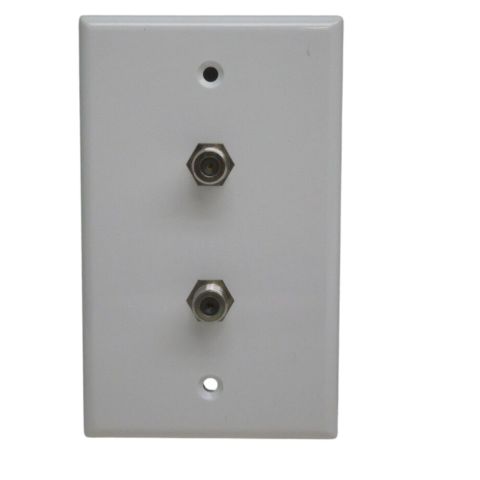 WALL PLATE F FEM 2POS PLAS WHT 
