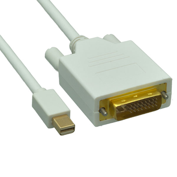 MINI DISPLAYPORT TO DVI M/M 6FT WHITE CABLE