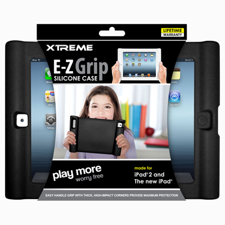 IPAD2 CASE E-Z GRIP SILICONE BLK 