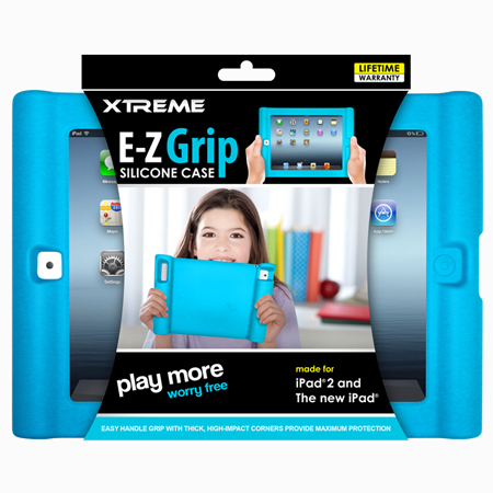 IPAD2 CASE E-Z GRIP SILICONE BLU 