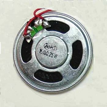 SPEAKER RND 16R .25W 1.6IN DIA 