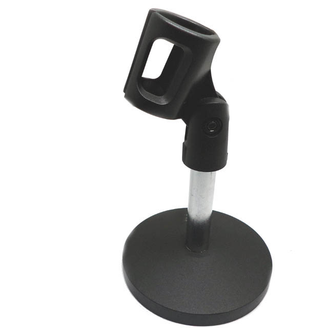 MICROPHONE STAND SILVER METAL 