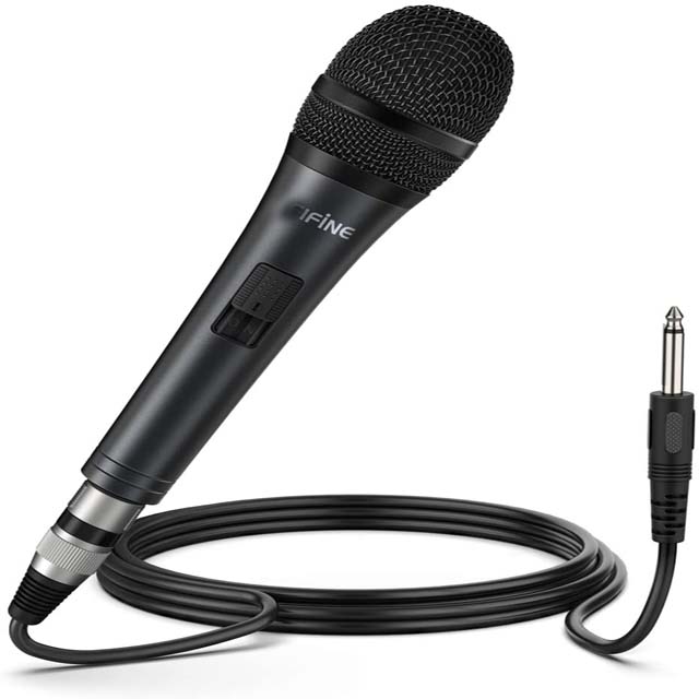 MICROPHONE DYNAMIC W/WIRE 15FT 