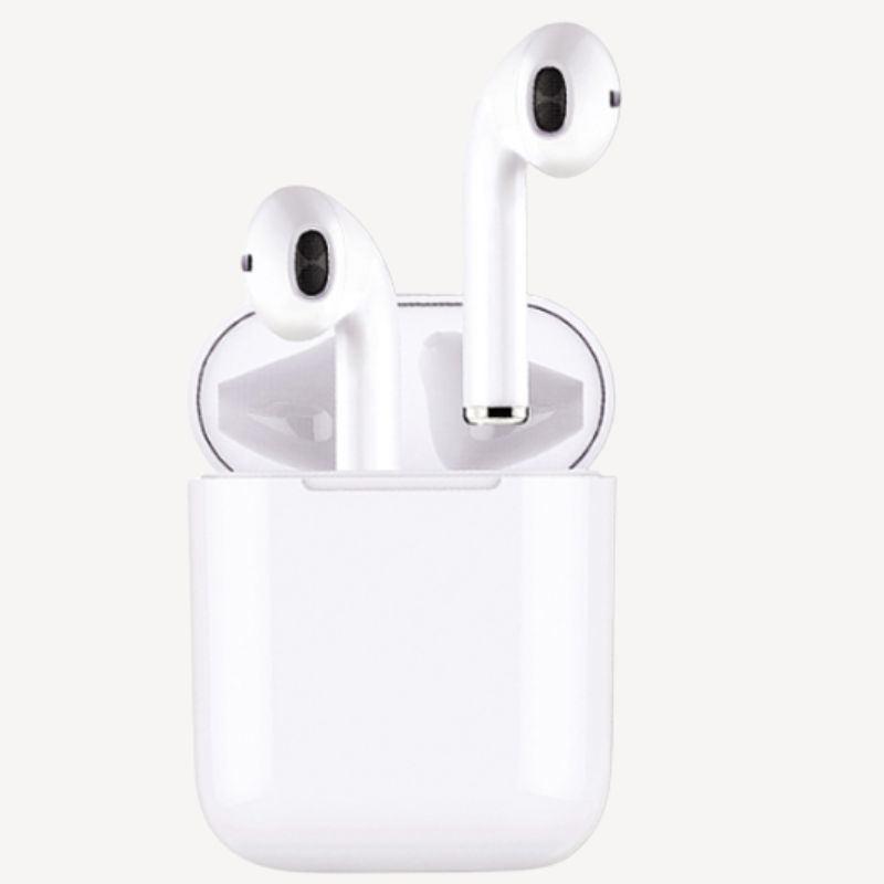 EARPHONE BLUETOOTH W/MIC WHITE WIRELESS RECHARGABLE