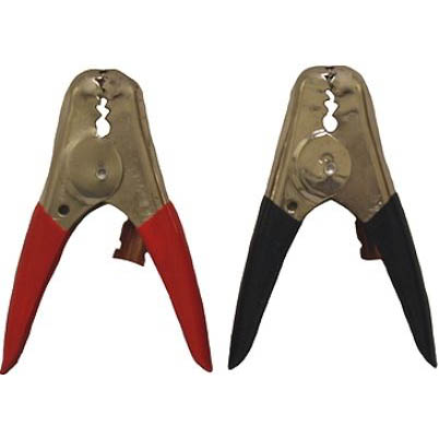 BOOSTER CABLE CLAMP SET BLACK & RED 2PC/SET