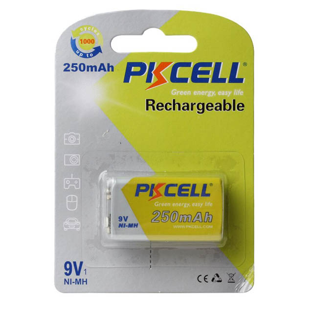 BATTERY NI-MH 9V 250MAH 