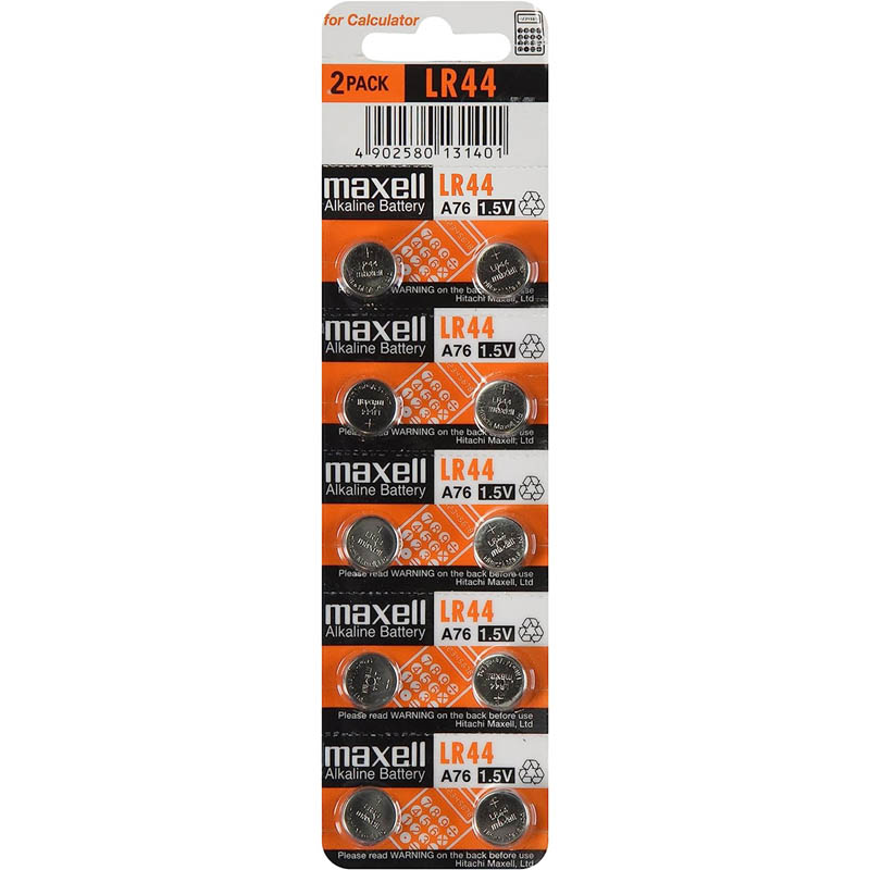 BATTERY ALKALINE LR44 1.5V RELACES 357 AG13 A76 LR1154 SR44