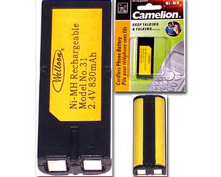 BATTERY NI-MH 2XAAAL 830MAH CORDLESS PHONE BATTERY