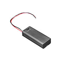 BATTERY HOLDER AAAX2 PLASTIC WITH COVER