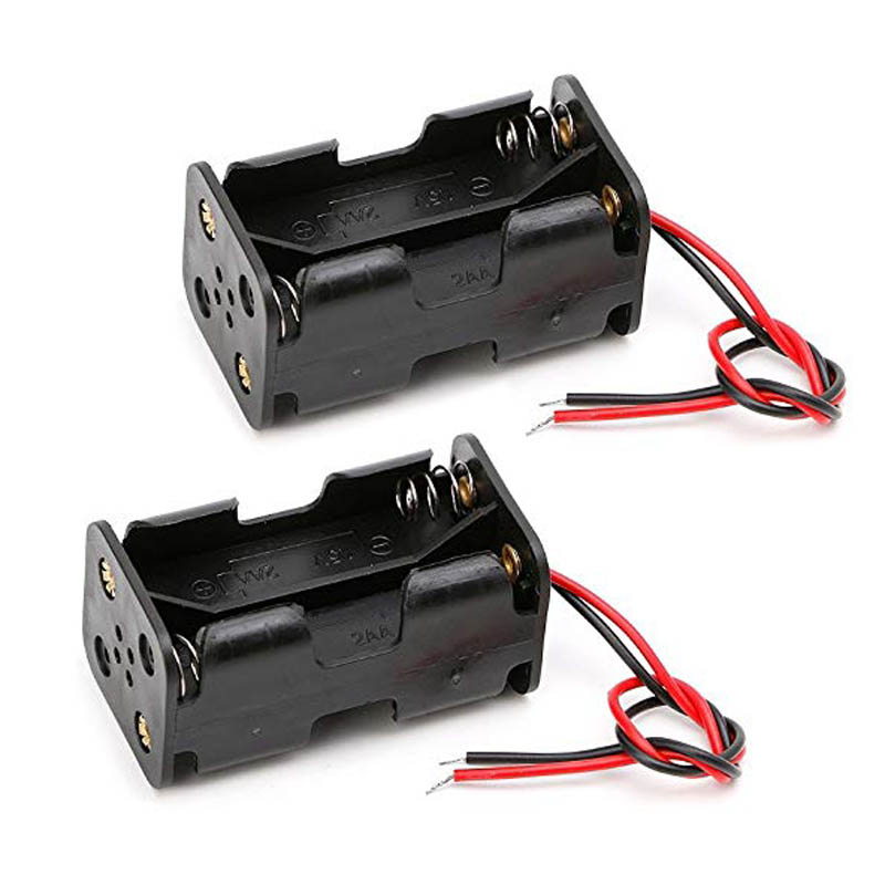 BATTERY HOLDER AAX4 PLAS WIRES 