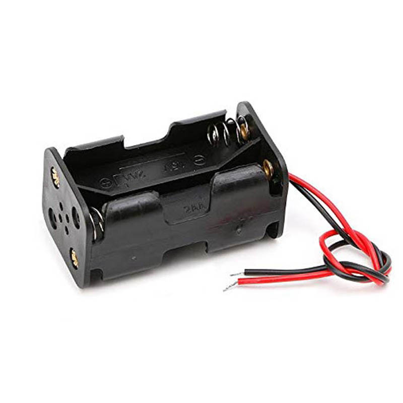 BATTERY HOLDER AAX4 PLAS WIRES 
