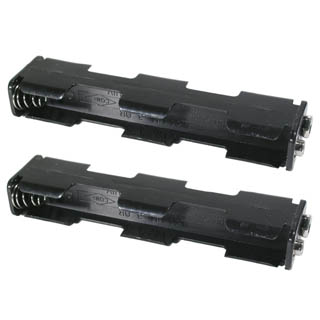 BATTERY HOLDER AAX4 PLAS BLK 