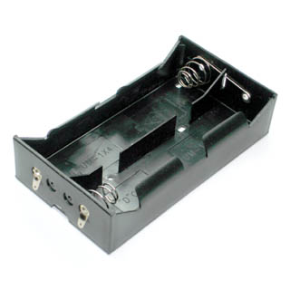 BATTERY HOLDER DX4 PLASTIC BLK WITH SOLDER LUG CONN