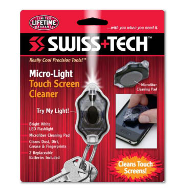 FLASHLIGHT WHITE 1LED W/CLEANER FOR TOUCH SCREEN 2 CR1616 INCLUD
