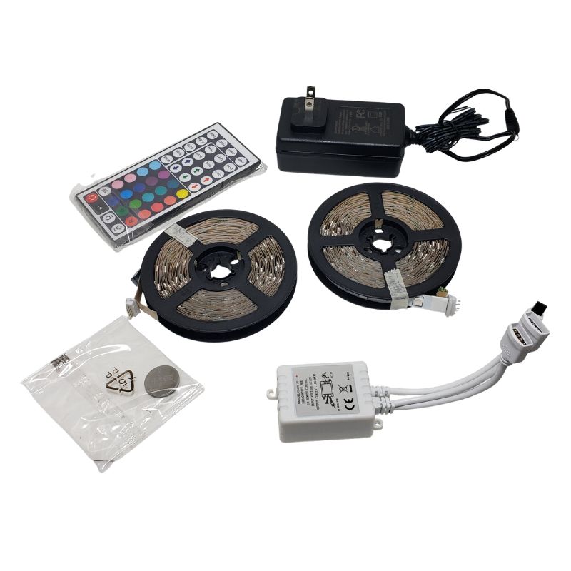 LED FLEXIBLE STRIP RGB 2X16FT 12VDC REMOTE CONTROLLED