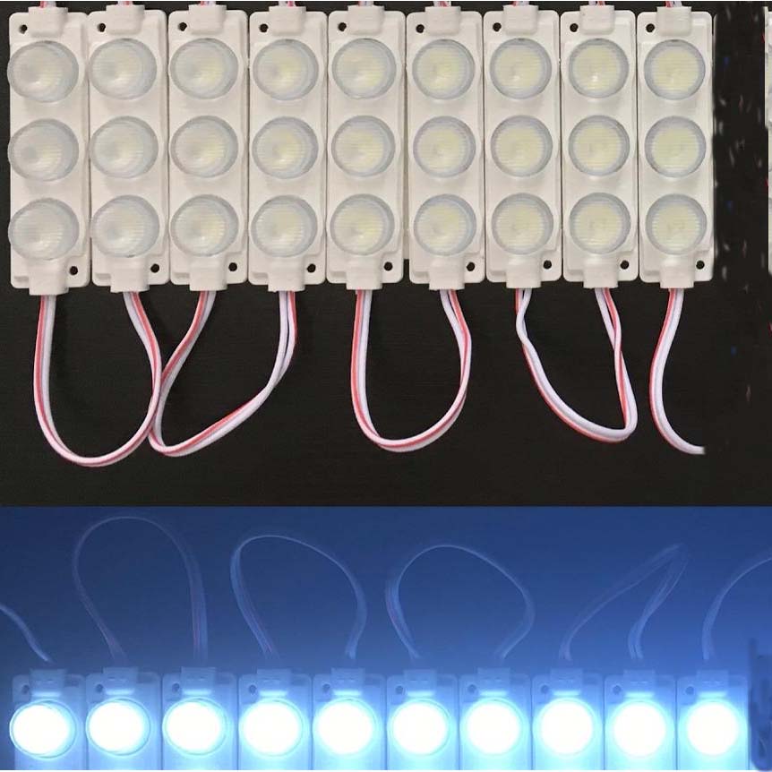 LED SMD 3030 12V 3LEDX10 WHITE MODULE STRIP IP65 3W W/LENS 300L