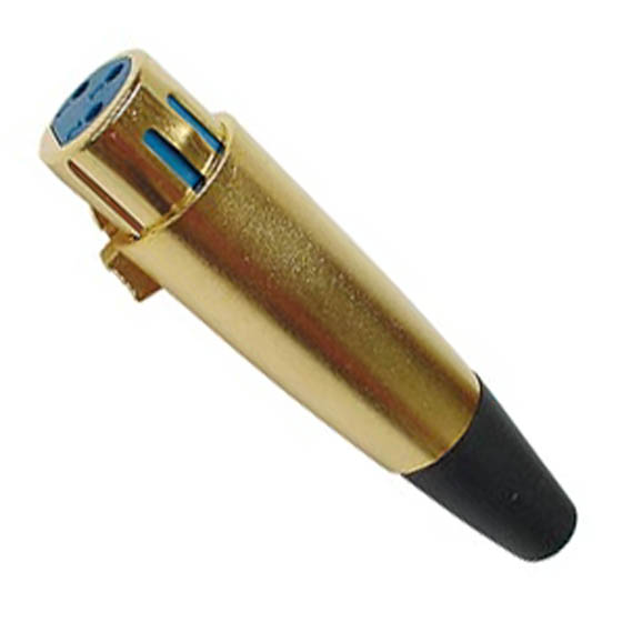 XLR 3JK INLINE GOLD SOL LOCK MET 